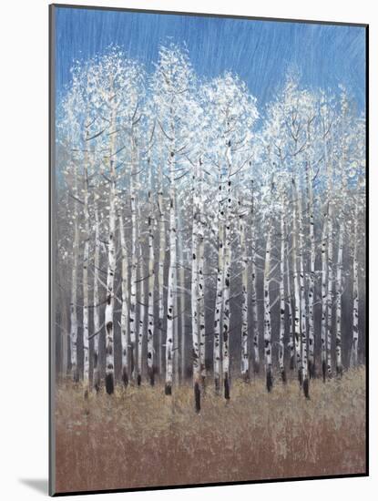 Cobalt Birches I-Tim OToole-Mounted Art Print