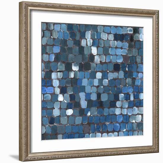 Cobalt Cobbles-Stacey Wolf-Framed Art Print