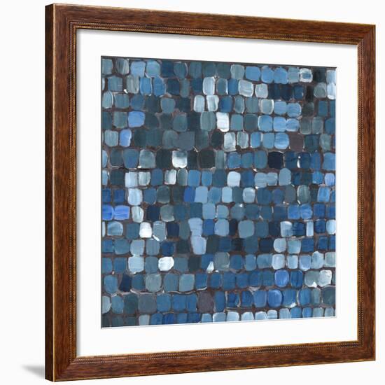 Cobalt Cobbles-Stacey Wolf-Framed Art Print