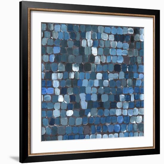 Cobalt Cobbles-Stacey Wolf-Framed Art Print