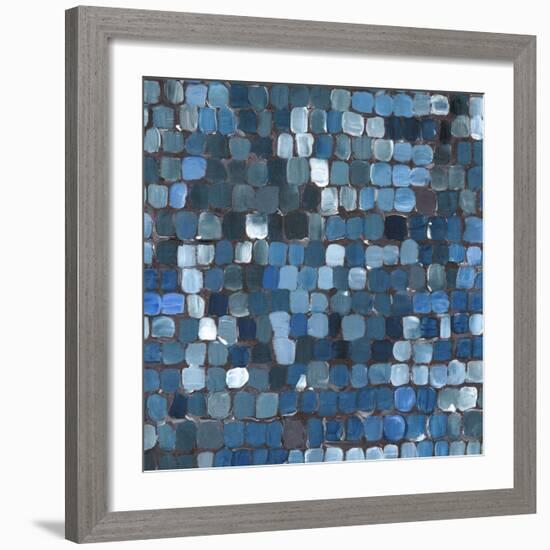 Cobalt Cobbles-Stacey Wolf-Framed Art Print