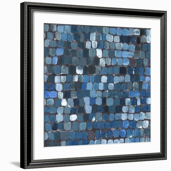 Cobalt Cobbles-Stacey Wolf-Framed Art Print