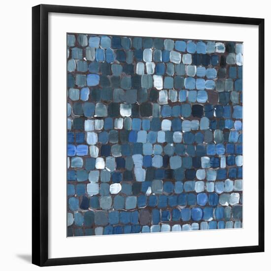 Cobalt Cobbles-Stacey Wolf-Framed Art Print