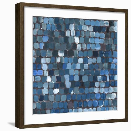 Cobalt Cobbles-Stacey Wolf-Framed Art Print