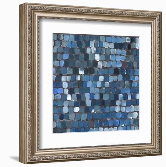 Cobalt Cobbles-Stacey Wolf-Framed Art Print