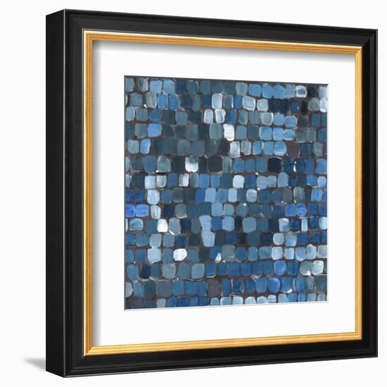 Cobalt Cobbles-Stacey Wolf-Framed Art Print