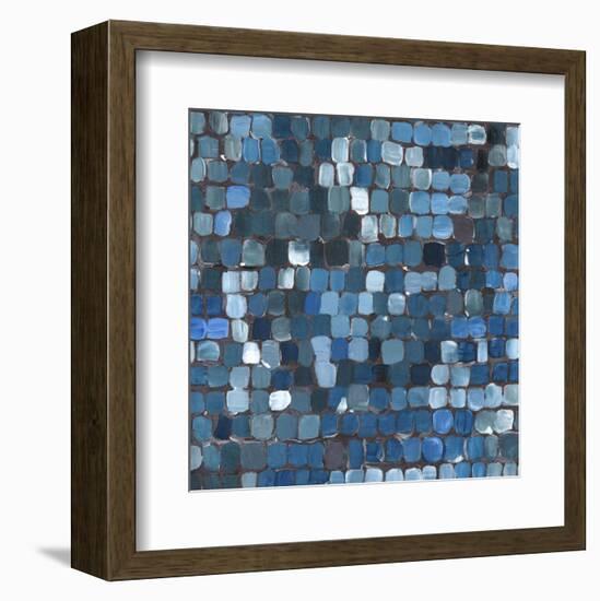 Cobalt Cobbles-Stacey Wolf-Framed Art Print