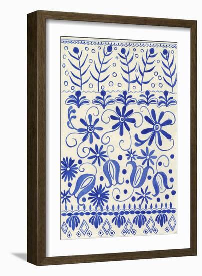 Cobalt Doodles II-Regina Moore-Framed Art Print