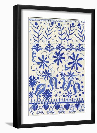 Cobalt Doodles II-Regina Moore-Framed Art Print