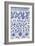 Cobalt Doodles IV-Regina Moore-Framed Premium Giclee Print