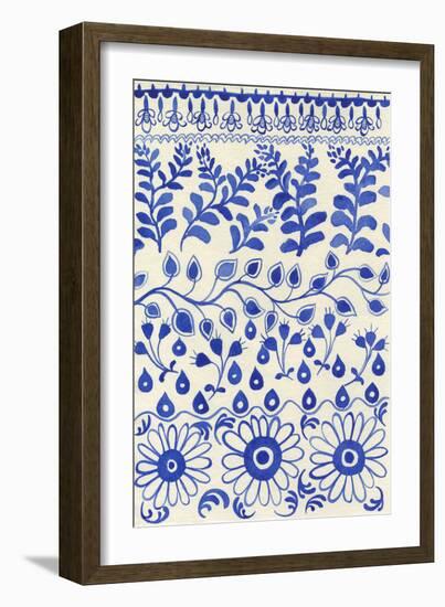 Cobalt Doodles IV-Regina Moore-Framed Premium Giclee Print