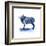 Cobalt Farm Animals III-Grace Popp-Framed Art Print