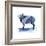 Cobalt Farm Animals III-Grace Popp-Framed Art Print