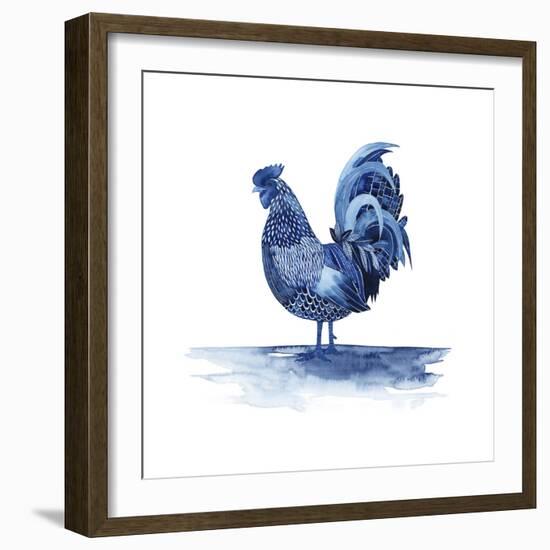 Cobalt Farm Animals IV-Grace Popp-Framed Art Print