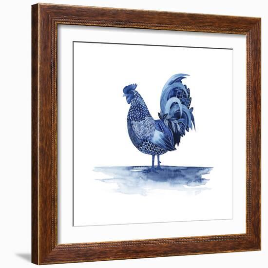 Cobalt Farm Animals IV-Grace Popp-Framed Art Print