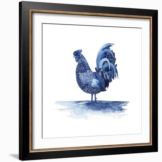 Cobalt Farm Animals IV-Grace Popp-Framed Art Print