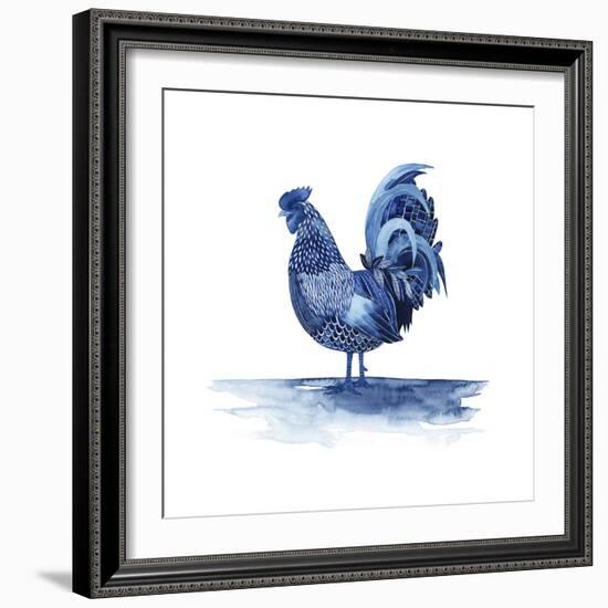 Cobalt Farm Animals IV-Grace Popp-Framed Art Print