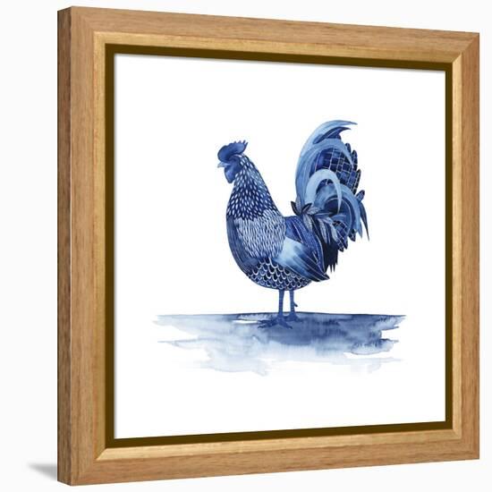 Cobalt Farm Animals IV-Grace Popp-Framed Stretched Canvas