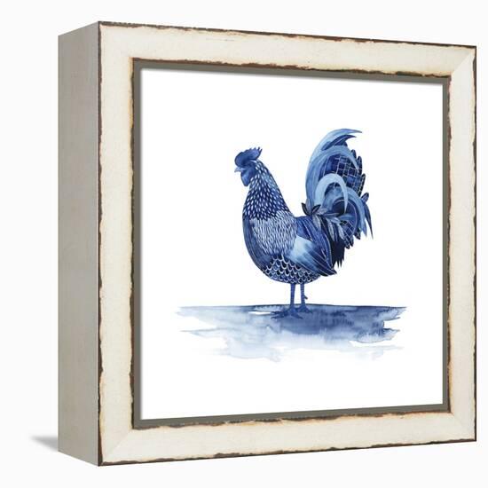 Cobalt Farm Animals IV-Grace Popp-Framed Stretched Canvas