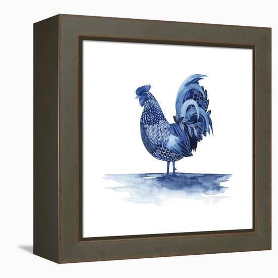 Cobalt Farm Animals IV-Grace Popp-Framed Stretched Canvas