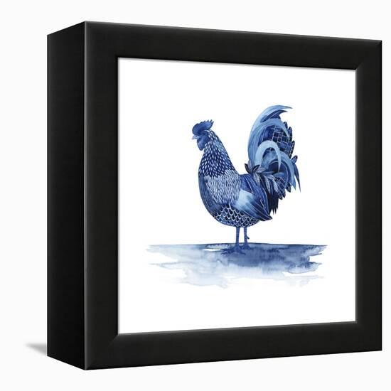 Cobalt Farm Animals IV-Grace Popp-Framed Stretched Canvas