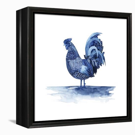 Cobalt Farm Animals IV-Grace Popp-Framed Stretched Canvas