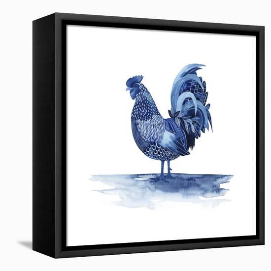 Cobalt Farm Animals IV-Grace Popp-Framed Stretched Canvas