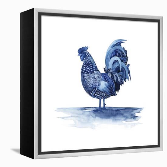 Cobalt Farm Animals IV-Grace Popp-Framed Stretched Canvas