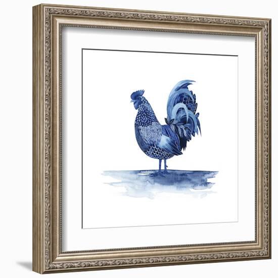 Cobalt Farm Animals IV-Grace Popp-Framed Art Print