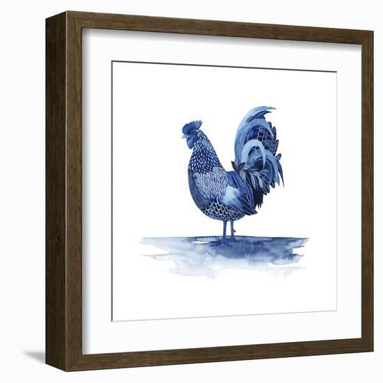 Cobalt Farm Animals IV-Grace Popp-Framed Art Print