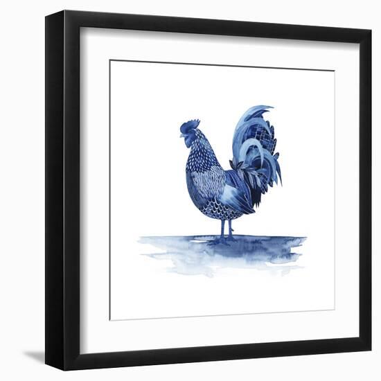 Cobalt Farm Animals IV-Grace Popp-Framed Art Print