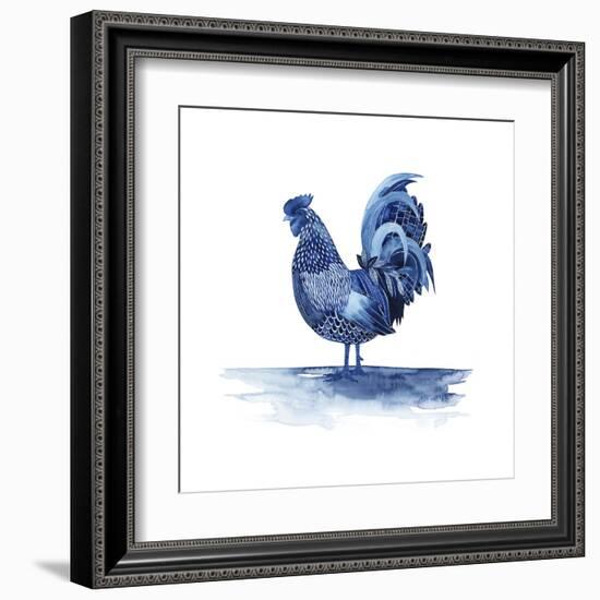 Cobalt Farm Animals IV-Grace Popp-Framed Art Print