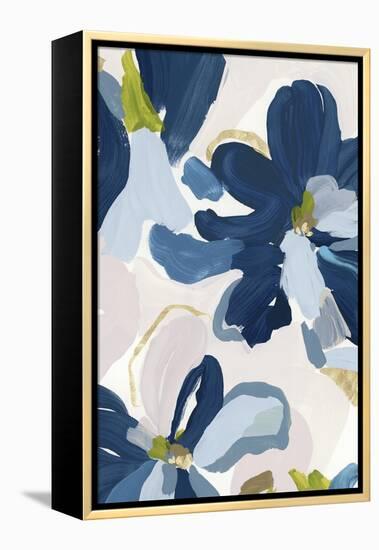 Cobalt Florals I-Isabelle Z-Framed Stretched Canvas