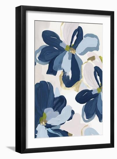 Cobalt Florals II-Isabelle Z-Framed Art Print