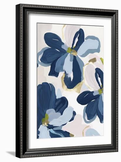 Cobalt Florals II-Isabelle Z-Framed Art Print
