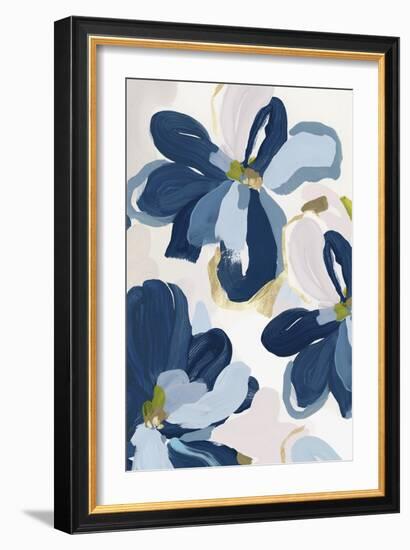 Cobalt Florals II-Isabelle Z-Framed Art Print