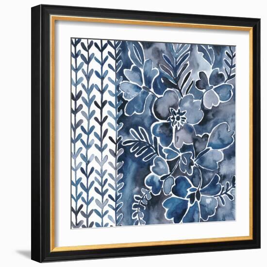 Cobalt Garden I-Chariklia Zarris-Framed Art Print