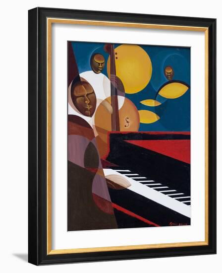 Cobalt Jazz, 2007-Kaaria Mucherera-Framed Giclee Print