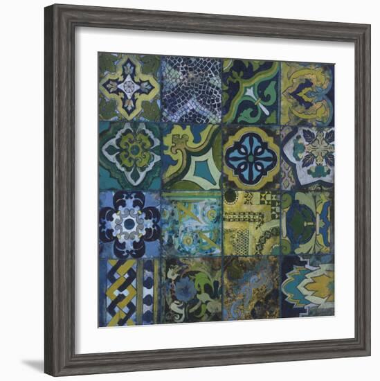 Cobalt Mosaic II-Douglas-Framed Giclee Print