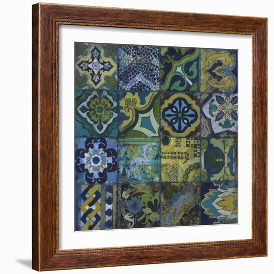 Cobalt Mosaic II-Douglas-Framed Giclee Print