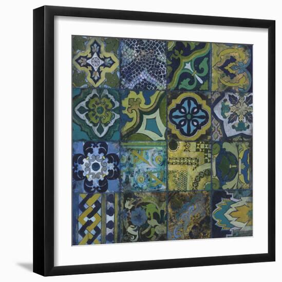 Cobalt Mosaic II-Douglas-Framed Giclee Print