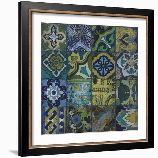 Cobalt Mosaic II-Douglas-Framed Giclee Print