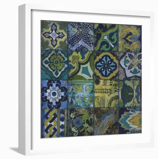 Cobalt Mosaic II-Douglas-Framed Giclee Print