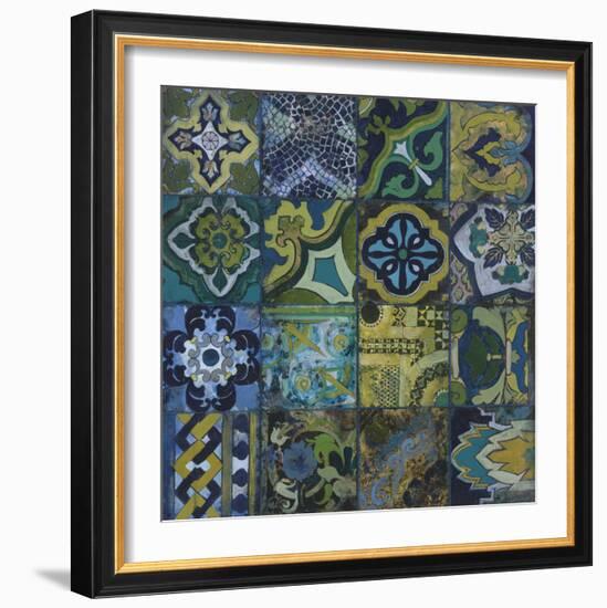 Cobalt Mosaic II-Douglas-Framed Giclee Print