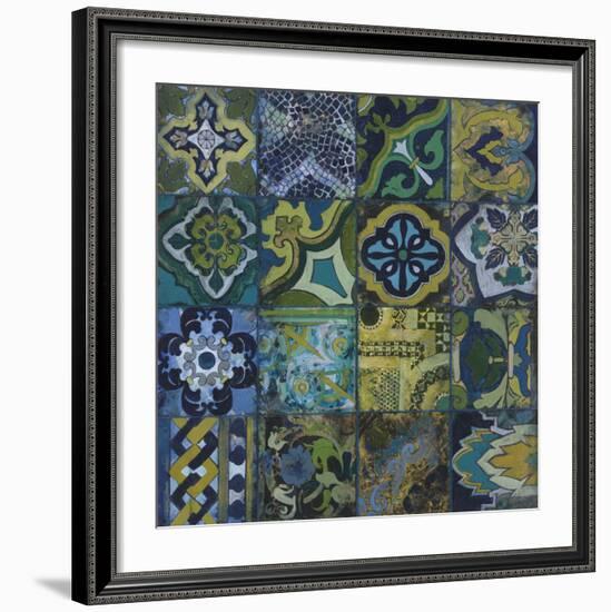 Cobalt Mosaic II-Douglas-Framed Giclee Print