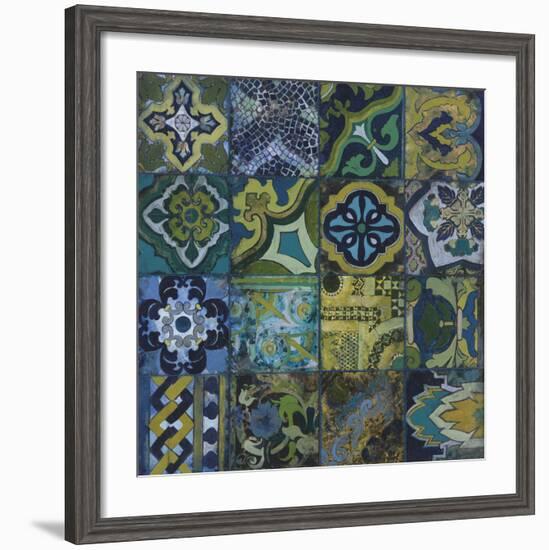 Cobalt Mosaic II-Douglas-Framed Giclee Print