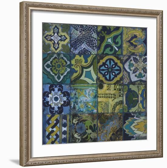 Cobalt Mosaic II-Douglas-Framed Giclee Print