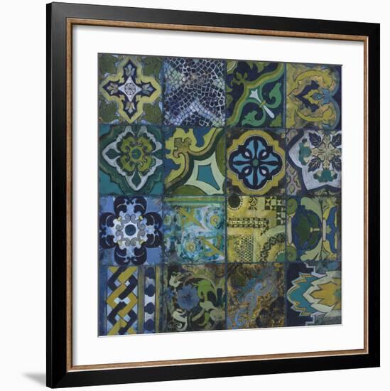 Cobalt Mosaic II-Douglas-Framed Giclee Print