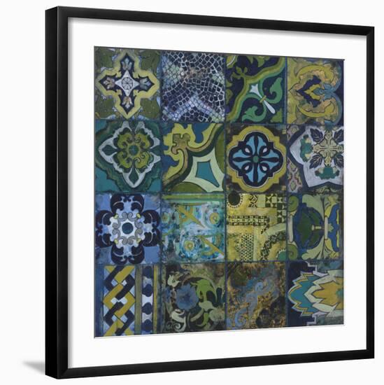 Cobalt Mosaic II-Douglas-Framed Giclee Print