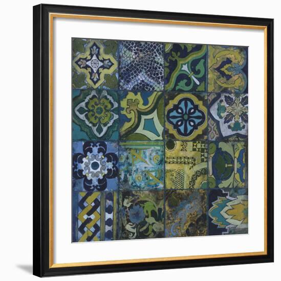 Cobalt Mosaic II-Douglas-Framed Giclee Print